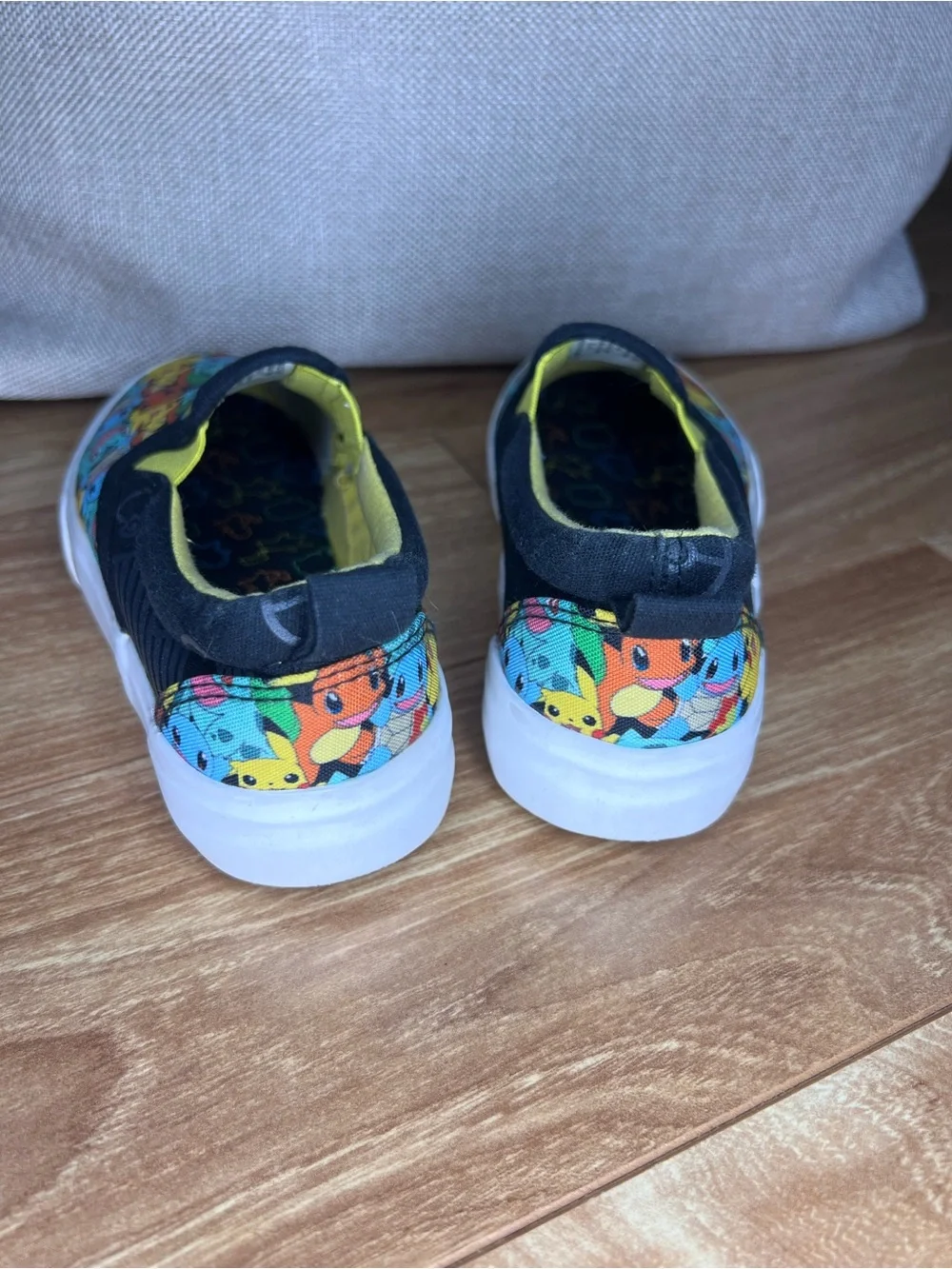 Pokémon Kids Slip-On Sneakers Size 13 Pikachu Charmander Squirtle Bulbasaur